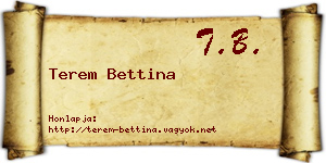 Terem Bettina névjegykártya